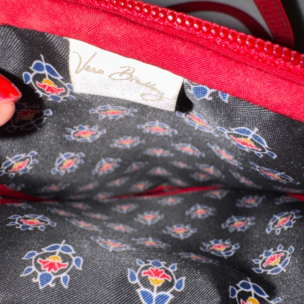 Vera Bradley Quilted Red Crossbody Shoulder Bag - Picture 5 of 7